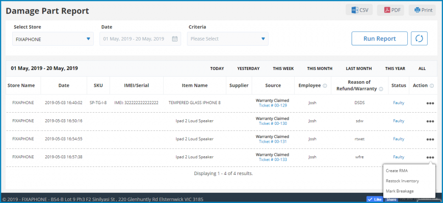 Web Release Notes: Maintain Record of All Faulty Items in a Single Report!