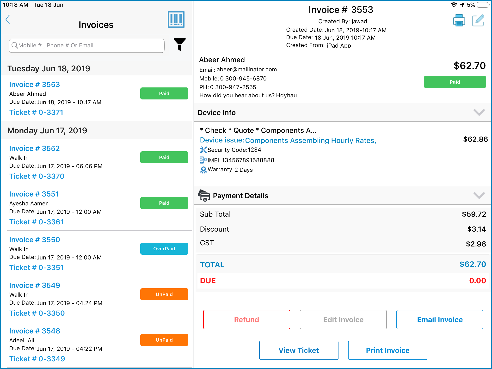 view invoice 02