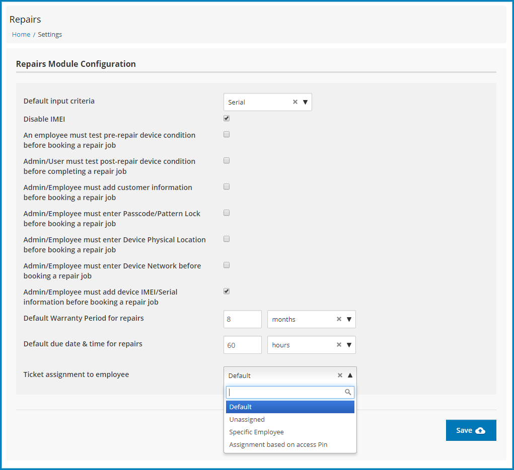 RepairDesk Ticket Assignment