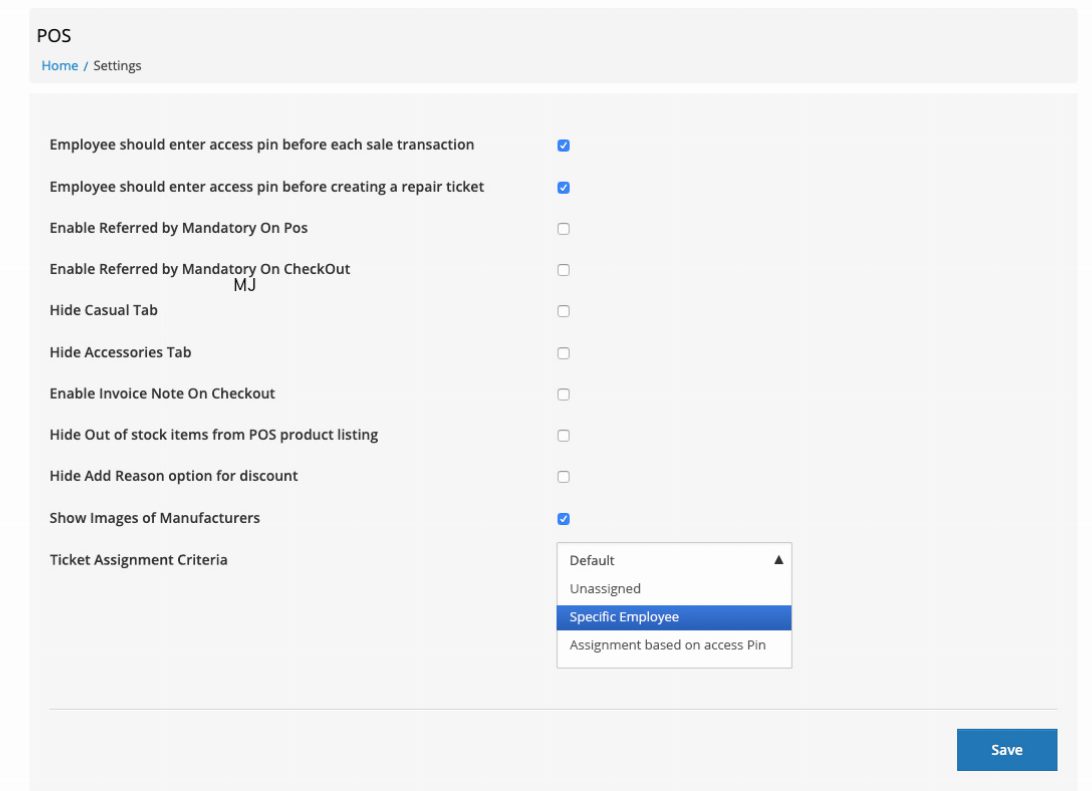 Repair ticket management - improvement in assignment behaviour