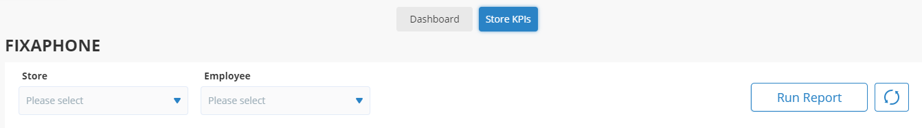 Store wise KPI Dashboard