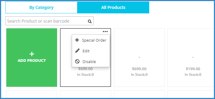 special parts ordering