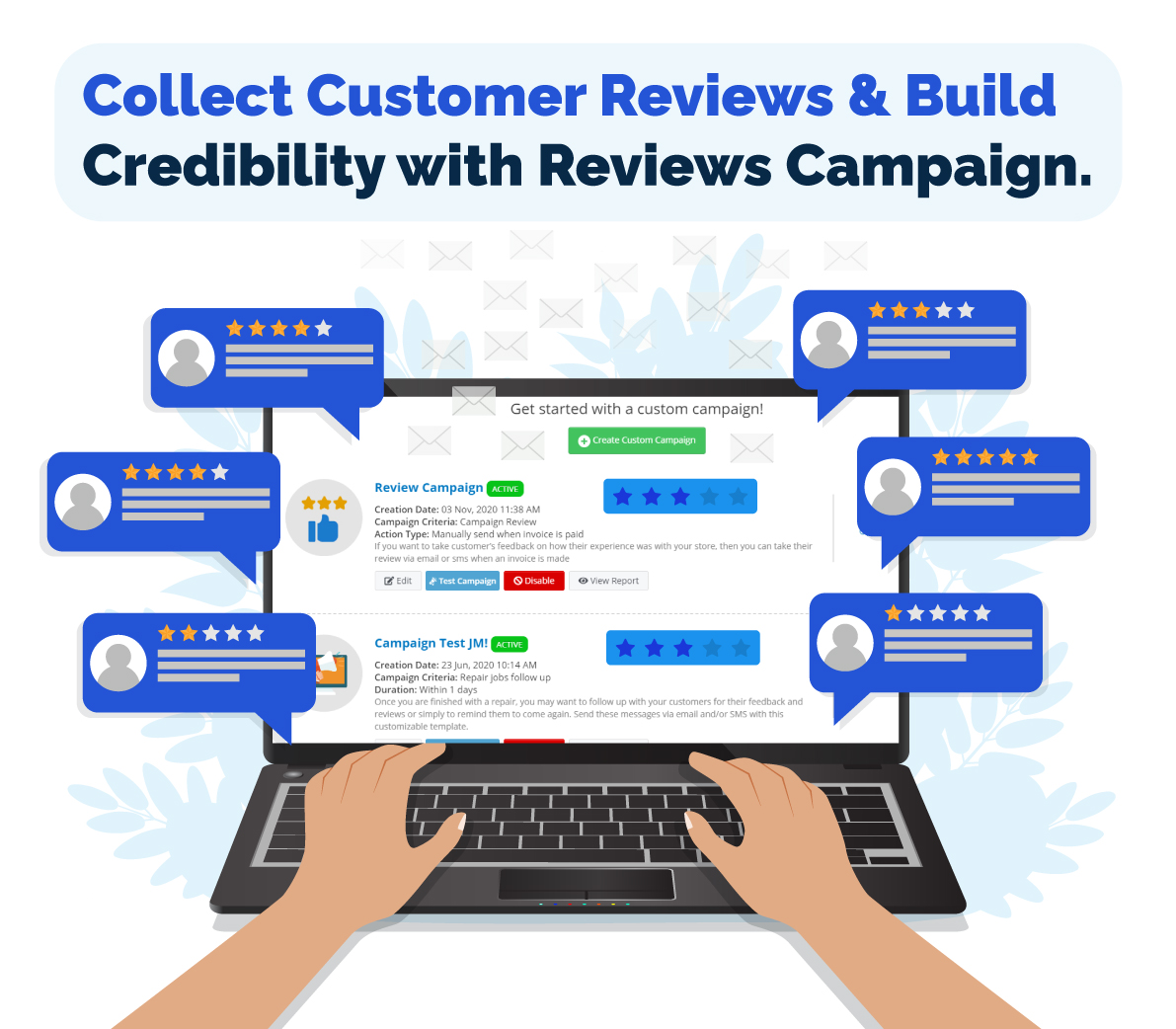 Customer Review Campaign in RepairDesk
