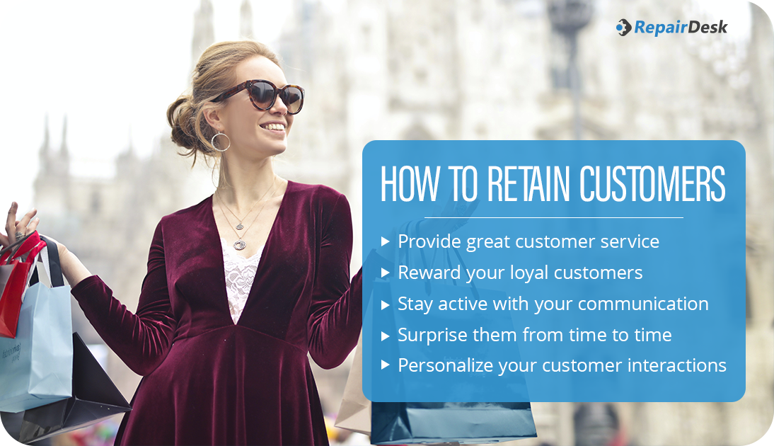 RepairDesk how to retain customers points blog image