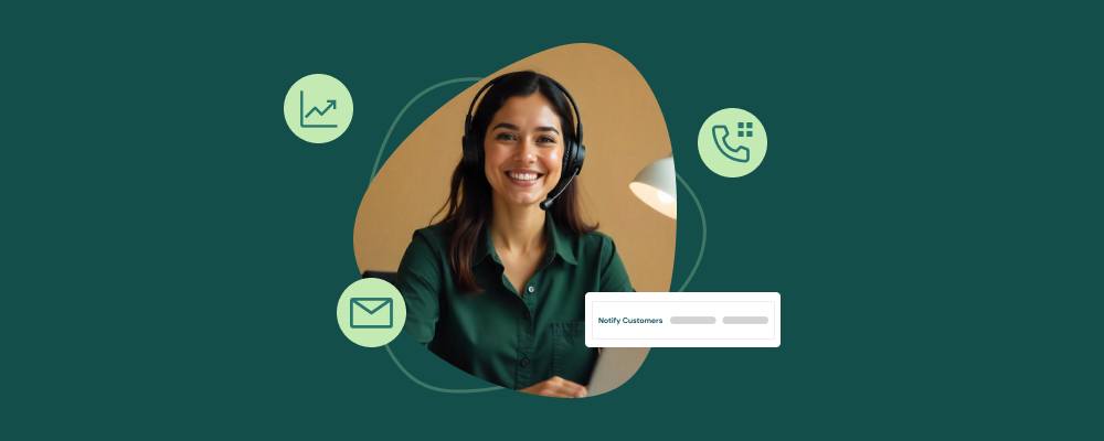 A resource talking to a customer and solving their problem.